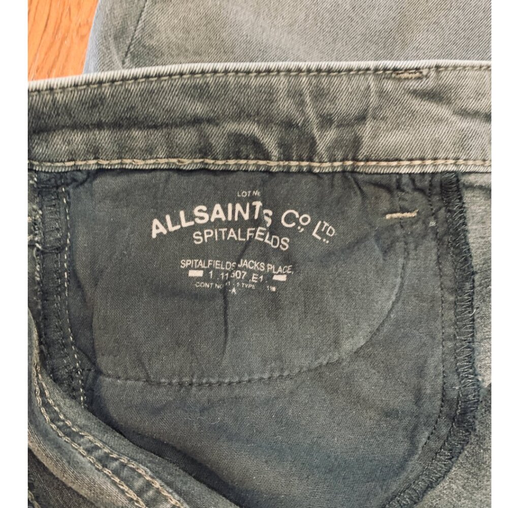 AllSaints Gray Jeans Custom Hand Painted Moon & Stars Skinny 32 - Picture 10 of 12